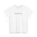 MY.C.R.O Minimalist Logo Tee — White Graphic T-Shirt