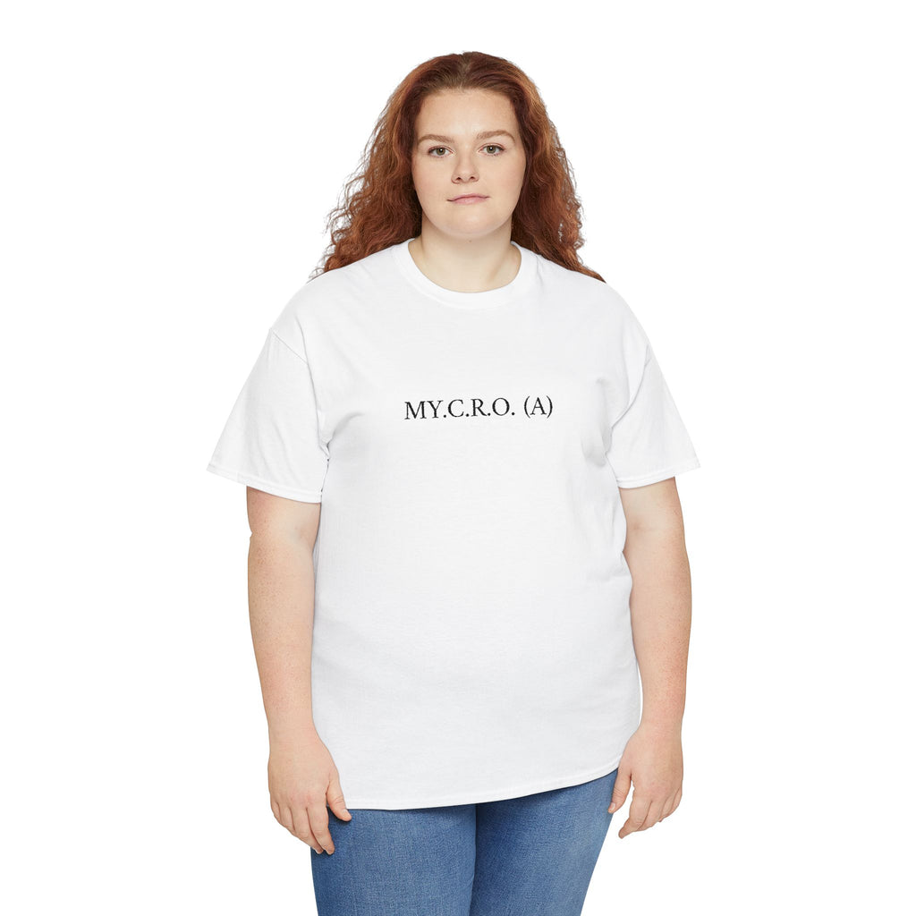 MY.C.R.O Minimalist Logo Tee — White Graphic T-Shirt